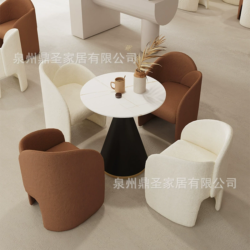 Нордическая комбинация стула таблицы 4 приемной одного круглого стола приема Кафа софы ткани Мульти-места ресторана