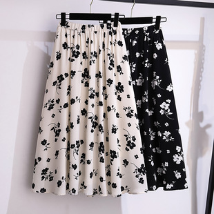 200/300kg extra large size women's fat mm loose plus size New Fashion chiffon skirt 350kg 3158