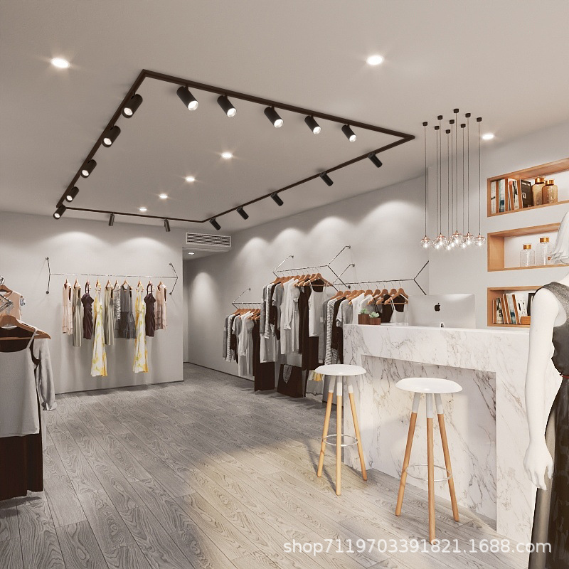 Led Clothing Store Exhibition Hall Ceiling Fill Light Track Light Supermarket Store Commercial Anti-Glare Cob Energy-Saving Spotlight
