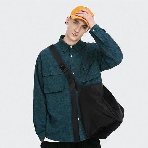 Men's Crossbody Bag Large Capacity Sports Fitness Bag Japanese Leisure Single Shoulder Bag Backpack Travel Bag for Women