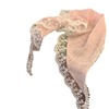 Lace beige scarf, retro decorations, universal headband, french style, flowered, western style