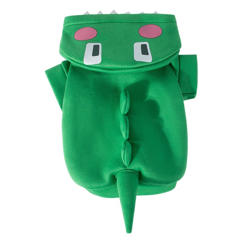 Primavera y verano perro dinosaurio con capucha suéter divertido lindo gato de dos patas ropa para mascotas ropa de transformación de peluche