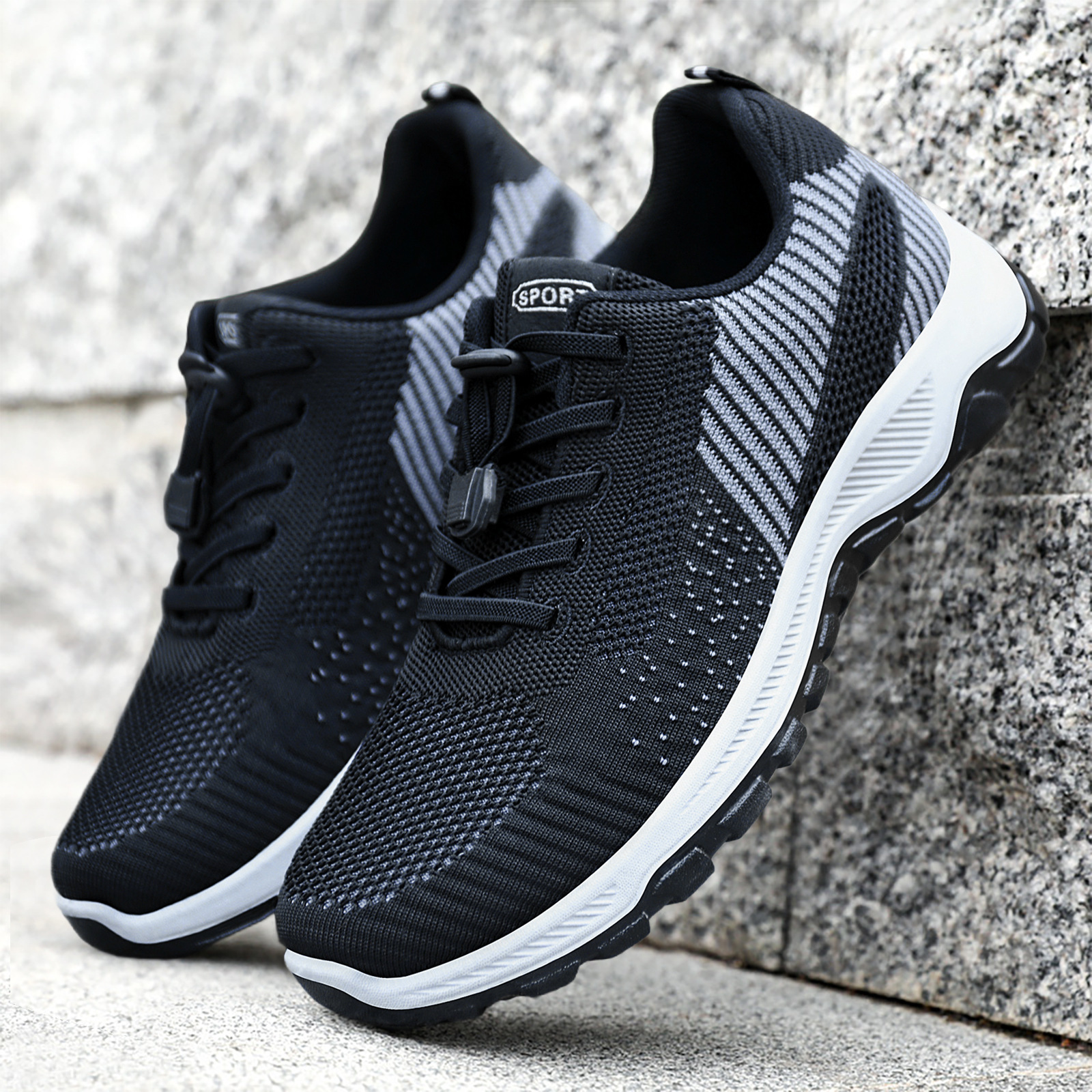 Zapatos para caminar para hombre, zapatos de viaje estilo primavera, zapatos deportivos cómodos de suela blanda para personas de mediana edad y mayores, zapatos de regalo estilo pareja, dropshipping.