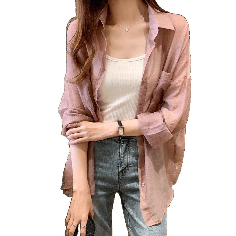 夏の新しい通気性の薄いシフォンカーディガン 2025 韓国スタイルのルーズ日焼け止め服女性のアウターシャツトレンディ|undefined