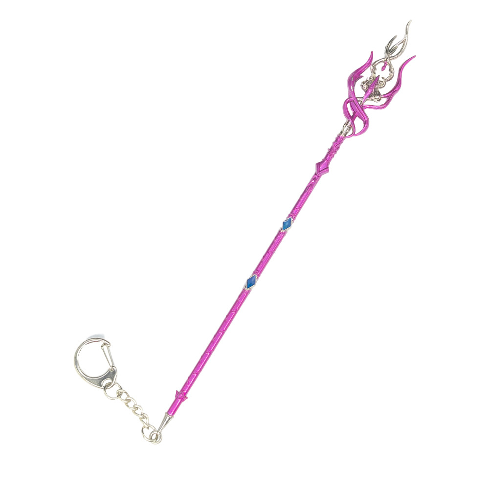 포세이돈 미니 무기 22CM 포세이돈 홀 지팡이 금속 무기 모델 펜던트 공예품 데스크탑 장식품