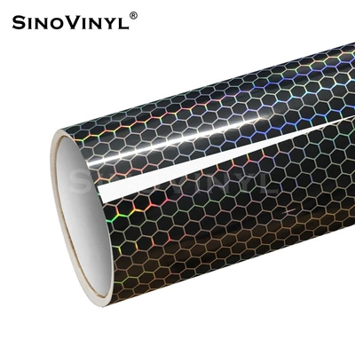 Carlake holographic honeycomb body color changing film magic color laser car film glossy chameleon body color changing film