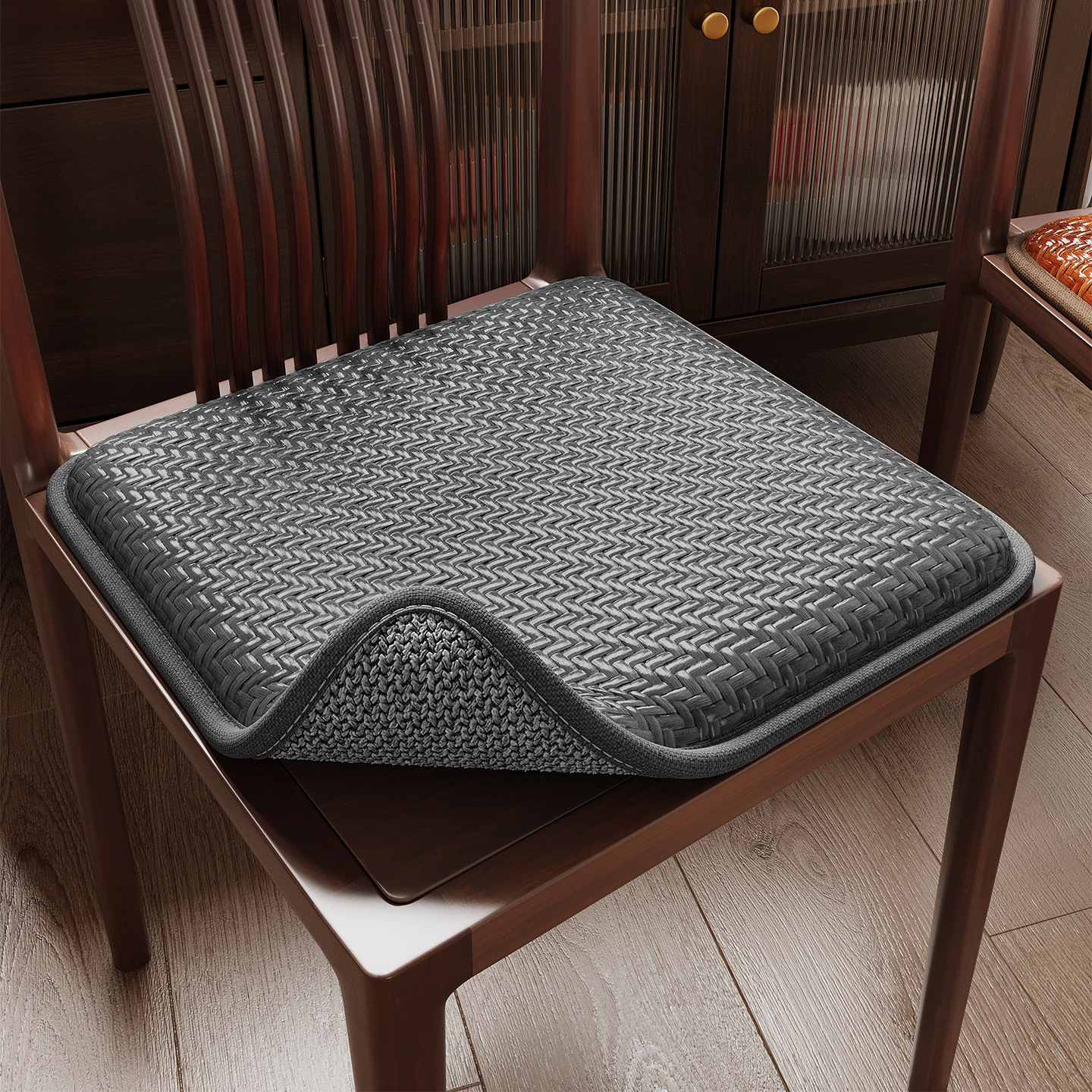 Cojín de asiento de silla de comedor de doble cara cojín de asiento