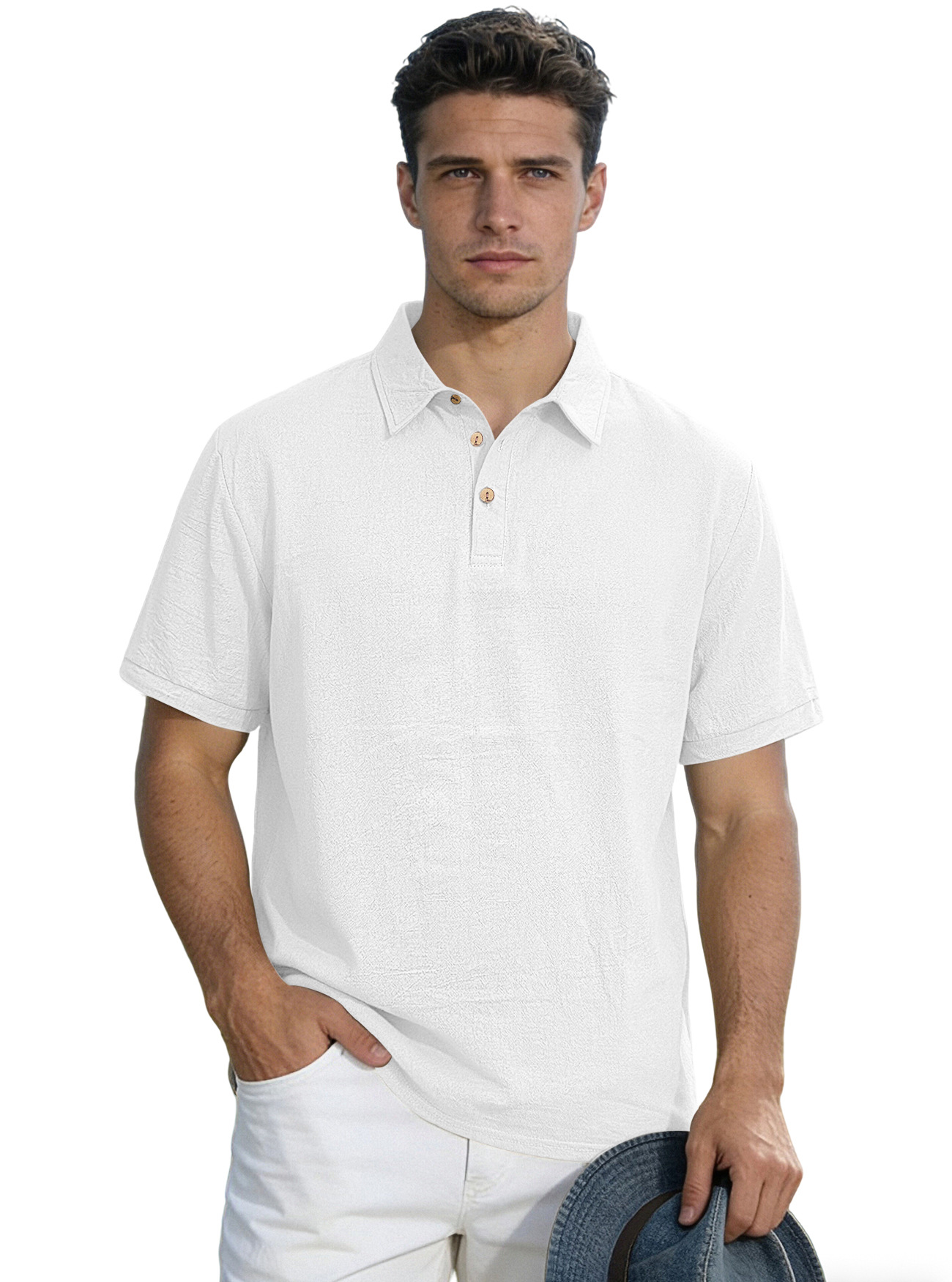 Transfronterizos Europa y América Amazon directo para el nuevo hombre polo de color sólido camiseta de negocios de alta gama camiseta de manga corta