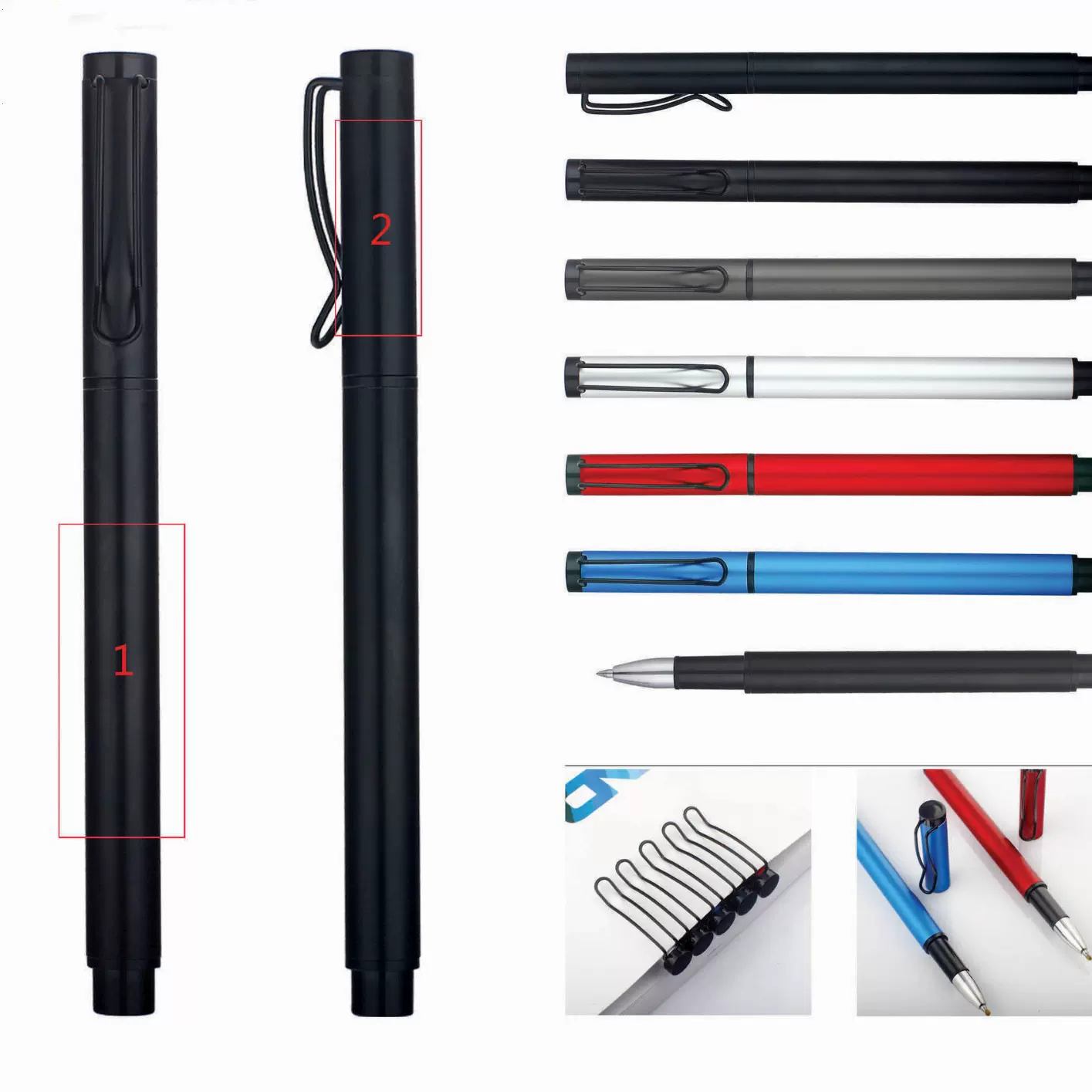 批发创意水性金属中性笔商务办公广告签字笔学生文具套装激光logo