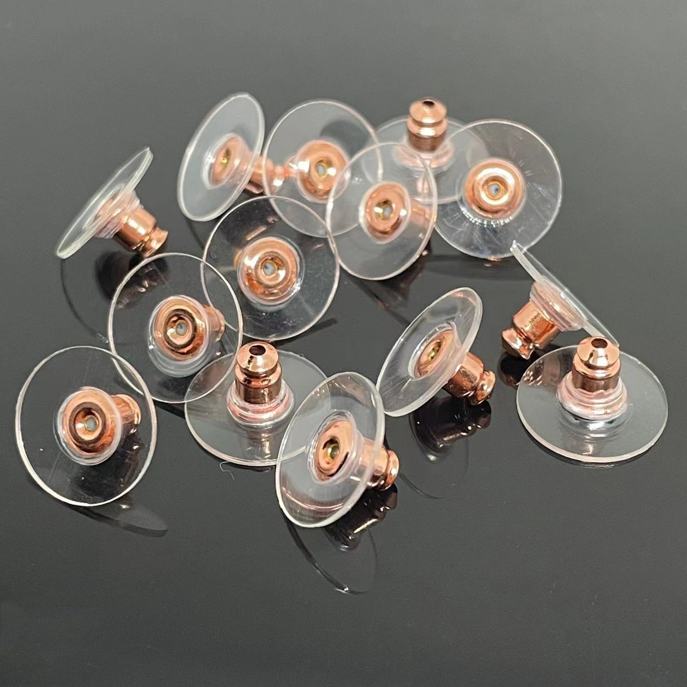 銅空飛ぶ円盤フィルム耳栓diy耳飾り部品保色メッキ弾頭飛盤耳栓卸売り