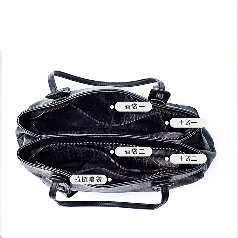 Capacious one-shoulder bag, high-quality style, genuine leather