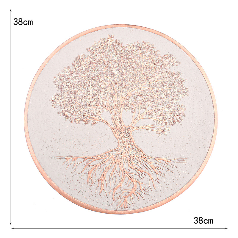 Mantel de PVC redondo francés transfronterizo, cojín de aislamiento térmico de café, cojín de aislamiento térmico de restaurante de lujo ligero, mantel occidental avanzado a prueba de escaldaduras