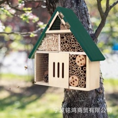 在庫あり、即発送可能！屋外木製昆虫ハウス、ミツバチハウス、吊り下げ式ホテル、蝶ハウス、テントウムシハウス、有益昆虫用竹製ハウス