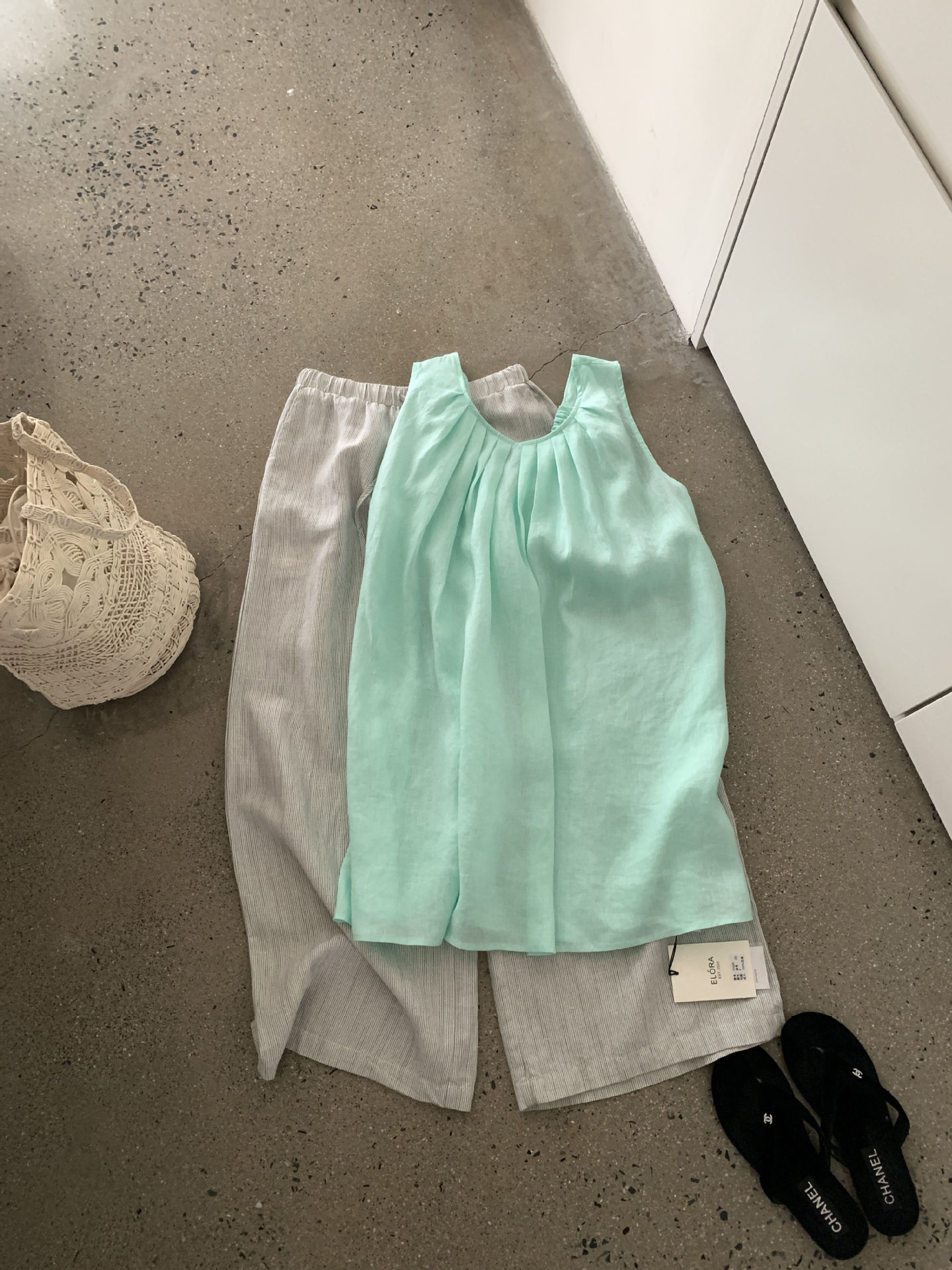 Đầm maxi nữ không tay chất liệu linen phong cách Pháp nghỉ dưỡng — màu cam chi tiết 2