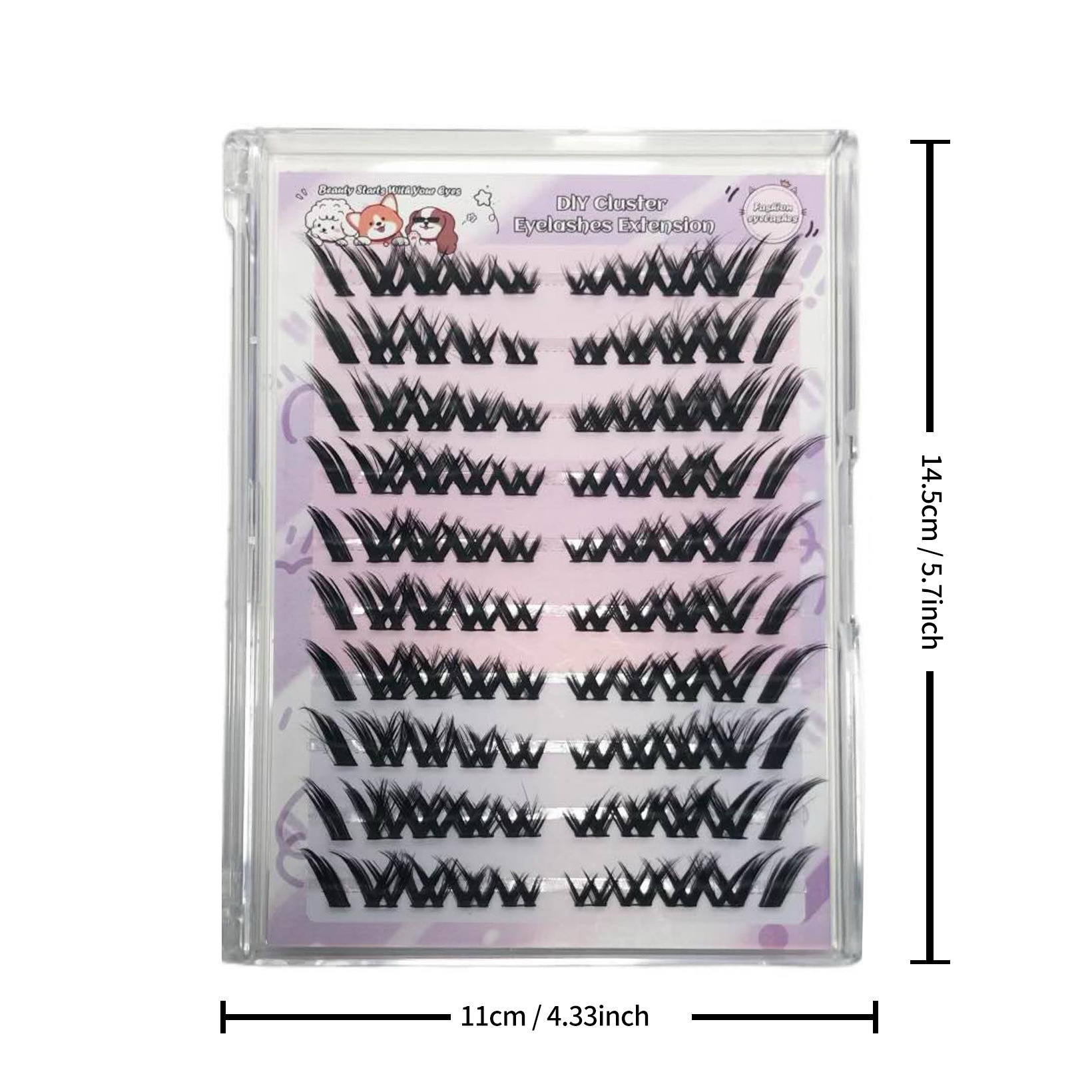 Europa y los Estados Unidos venden 10 filas de velcheta B70 suave ligera bobinado Barbie simulación de un solo rango de pestañas falsas.