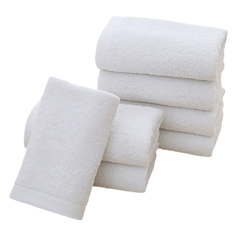 Disposable white towel pure cotton absorbent haircut pedicure bath towel kitchen catering cleaning wholesale hotel towel