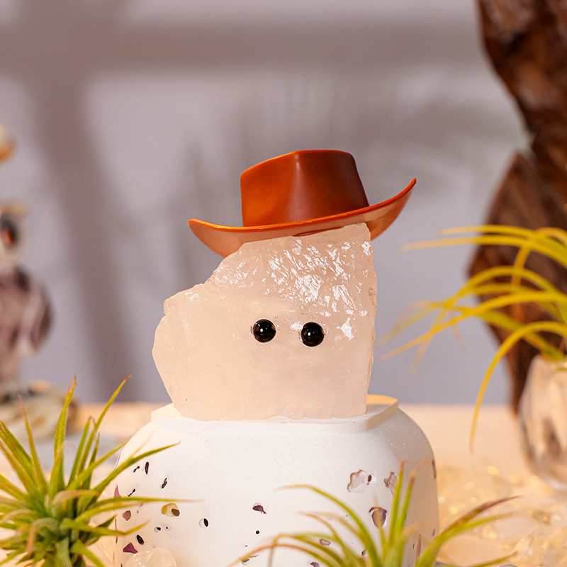 Crystal natural transfronterizo pequeño erizo adornos de escritorio para el hogar para jugar con gafas para la decoración creativa del erizo mayorista