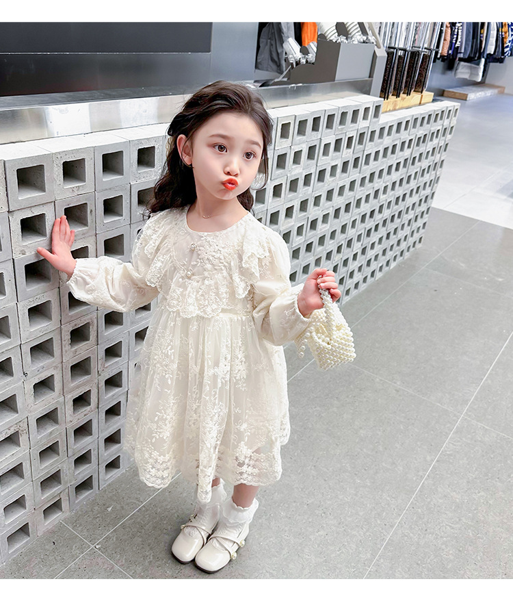 Jupe de princesse décontractée en dentelle pour filles, vêtements à la mode occidentale pour enfants, jupe de princesse décontractée, nouvelle collection printemps 2024_voghion.com