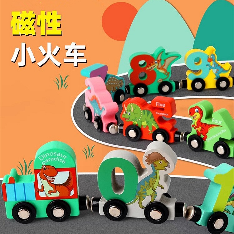 Magnetic digital tren juguetes educativos bloques de construcción magnéticos de los niños ensamblados bebé niña 1-3 a 6 años de edad 2 niños