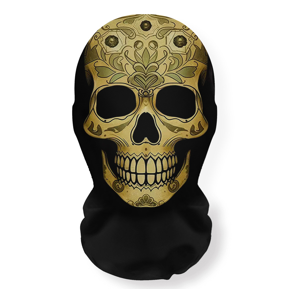 Cross-border Halloween Skull Series props parodia máscaras cubierta de cabeza nuevos productos spot todo el rostro protector solar extraño