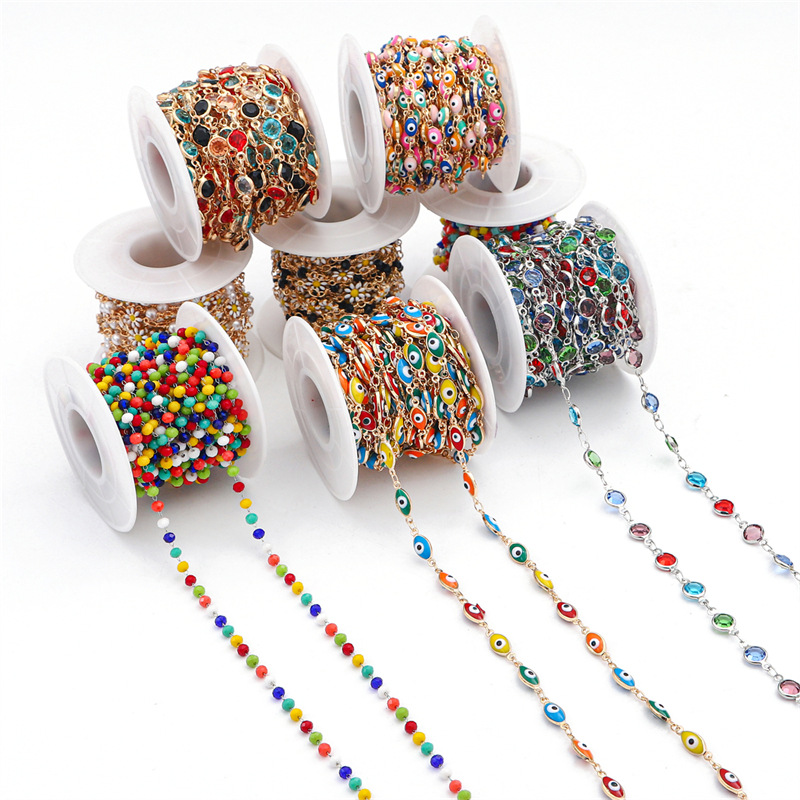 Beaded, Enamel, Inlay Design Simple Style Style 50cm/Bag 50cm Alloy Metal Copper Glass Jewelry Accessories