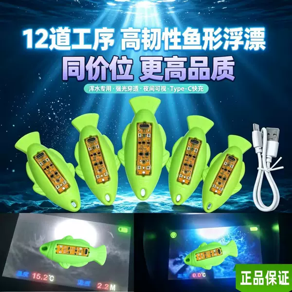 Visual Fish Finder, Super Bright, Turbid Water Terminator [Fish-Friendly], 6000 Brightness Enhanced Version, High-Light Float for Turbid Water