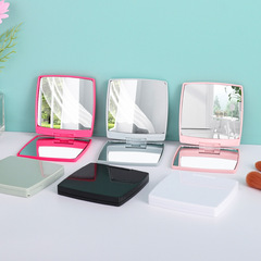 New folding mirror, simple square flip mirror, plastic cosmetic mirror with printable logo, mini mirror, wholesale portable mirror