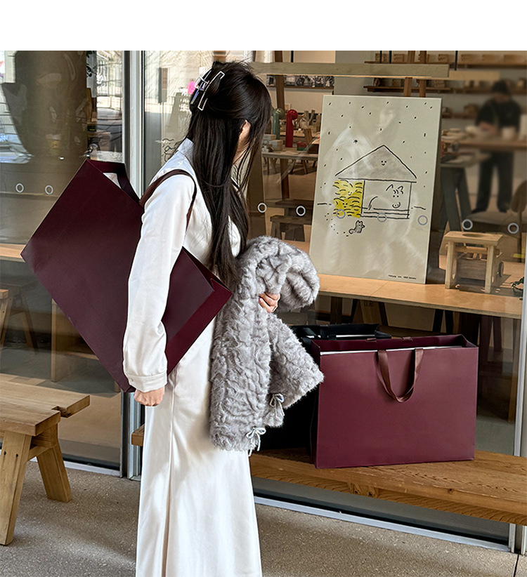 262g Weight Gift Wrapping Supplies Event & Party Supplies Household shopping bag Storage & Cleaning Gift Bag Classification 1 Piece Quantity Shopping Occasion Paper Material Solid Color Pattern Simple Style Style Simple Style Solid Color Paper Shopping Bags 7
