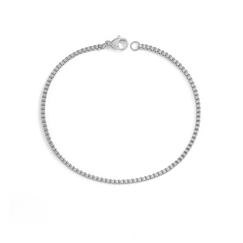 (Cross-border trading), golden bracelet stainless steel, box, chain, accessory, simple and elegant design, European style 5
