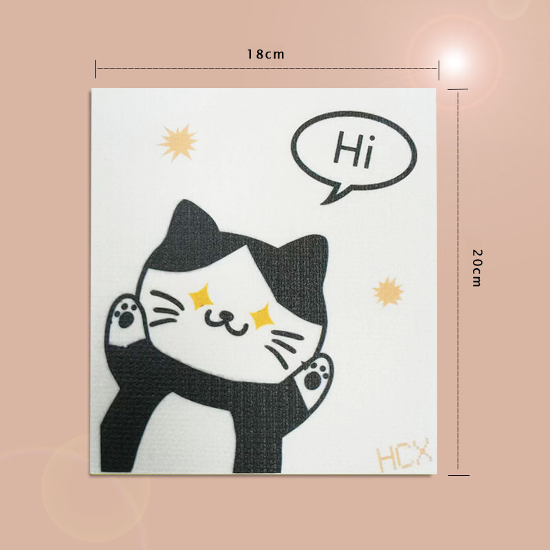 Paño comprimido de pulpa de madera de dibujos animados para eliminar la grasa, esponja de limpieza de cocina, paño para lavar platos, trapo multiusos.