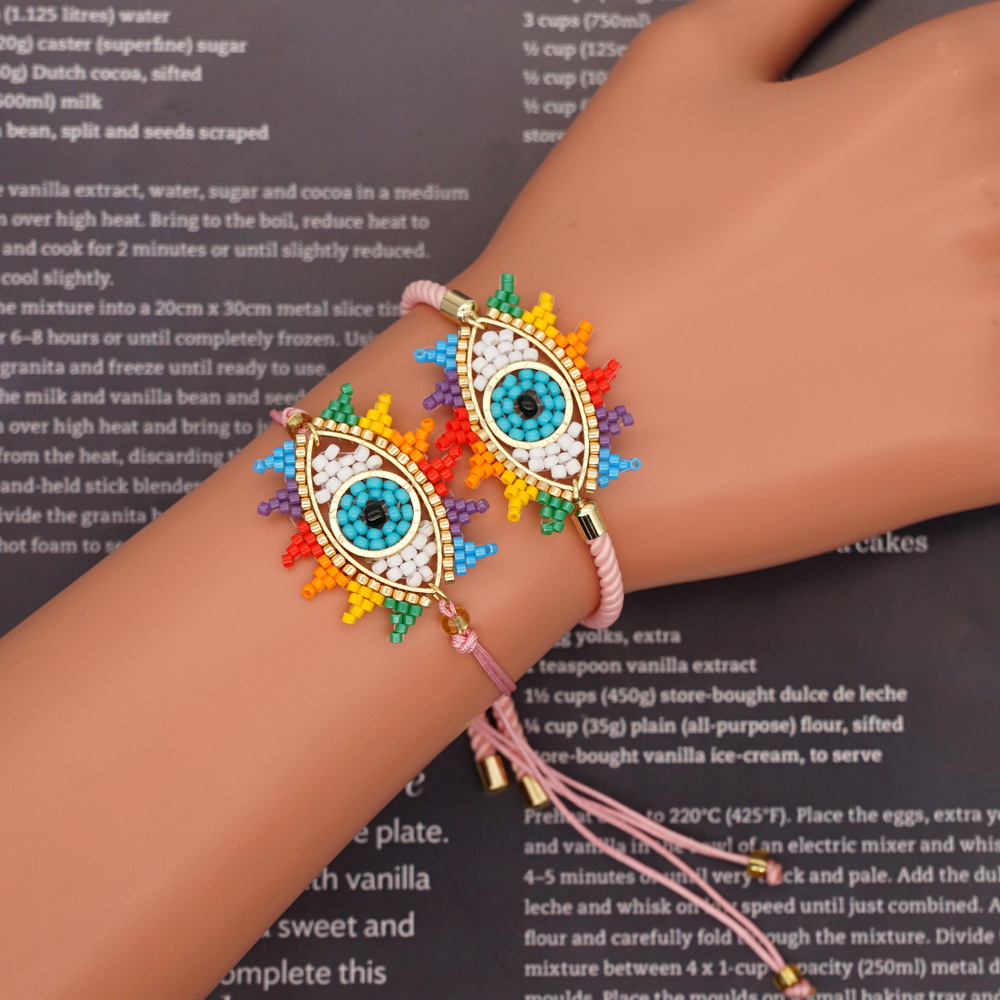 Bohemian Style Beaded Rainbow Bracelet display picture 19