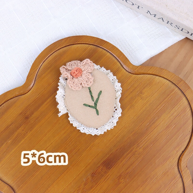 森ガール甘くてかわいいリネンレース花多用途刺繍花アクセサリーブローチ衣類アクセサリー|undefined