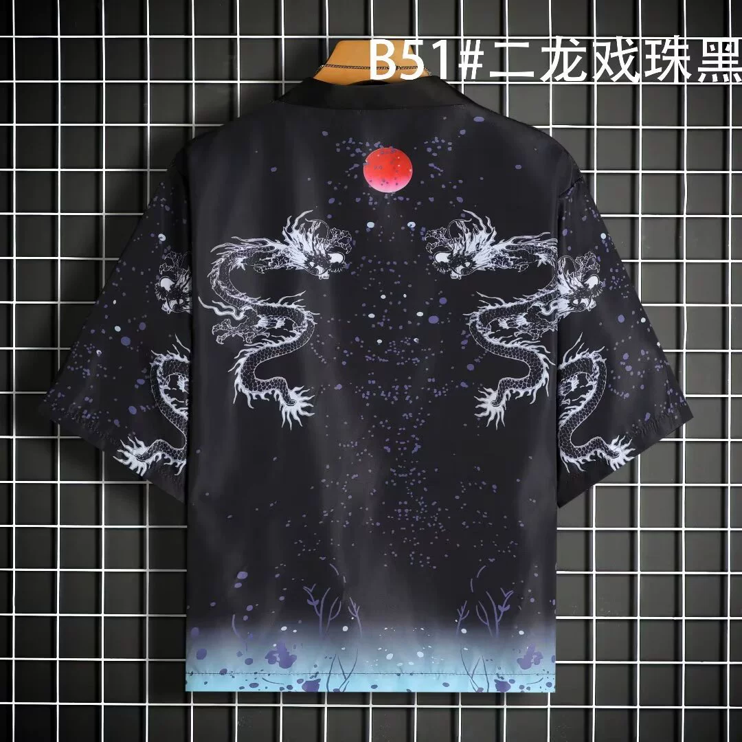 Рубашка для мальчиков в китайском стиле oversize