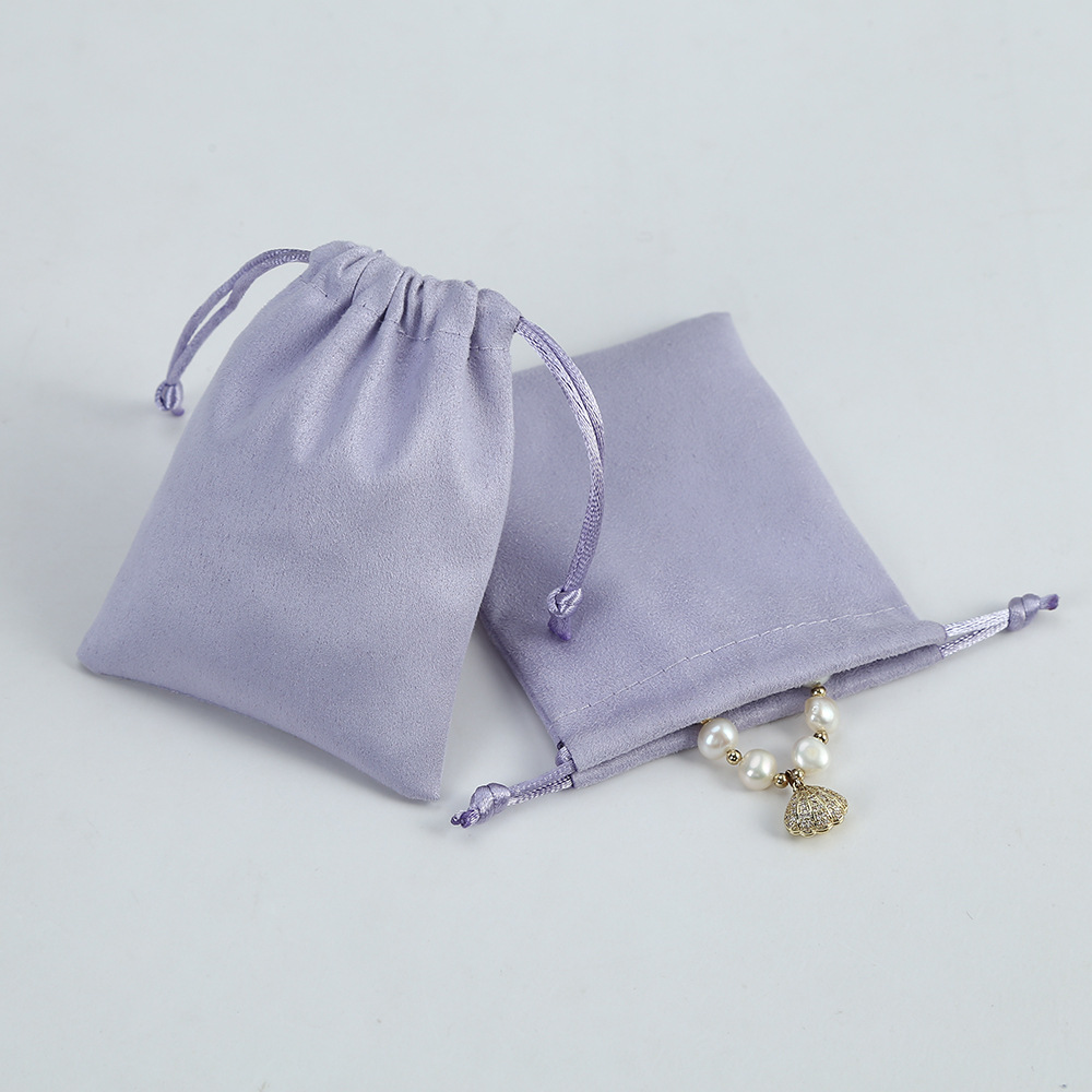 Simple Style Solid Color Cloth Drawstring Jewelry Packaging Bags 1 Piece