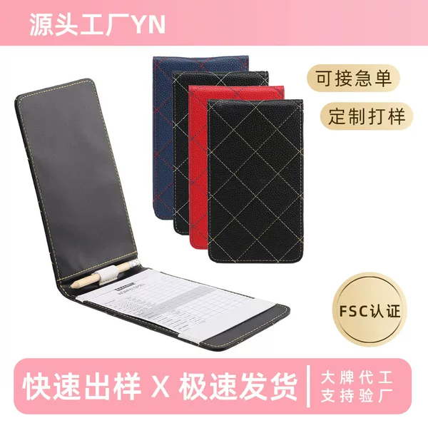 Golf Score Book Leather Cover Set for Tournament Score Recording, Portable Outdoor Score Book Set, Customizable