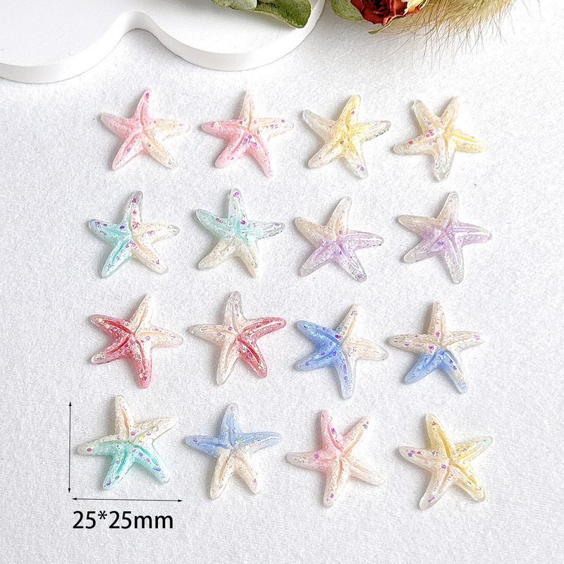 Hot-Selling Fresh Ocean-Style Glow-In-The-Dark Starfish, Shell, and Conch Phone Case DIY Accessories Materials Wholesale