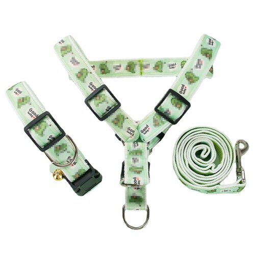 Factory direct sales dog leash cartoon vest harness pet leash small dog puppy dog ​​walking rope set
