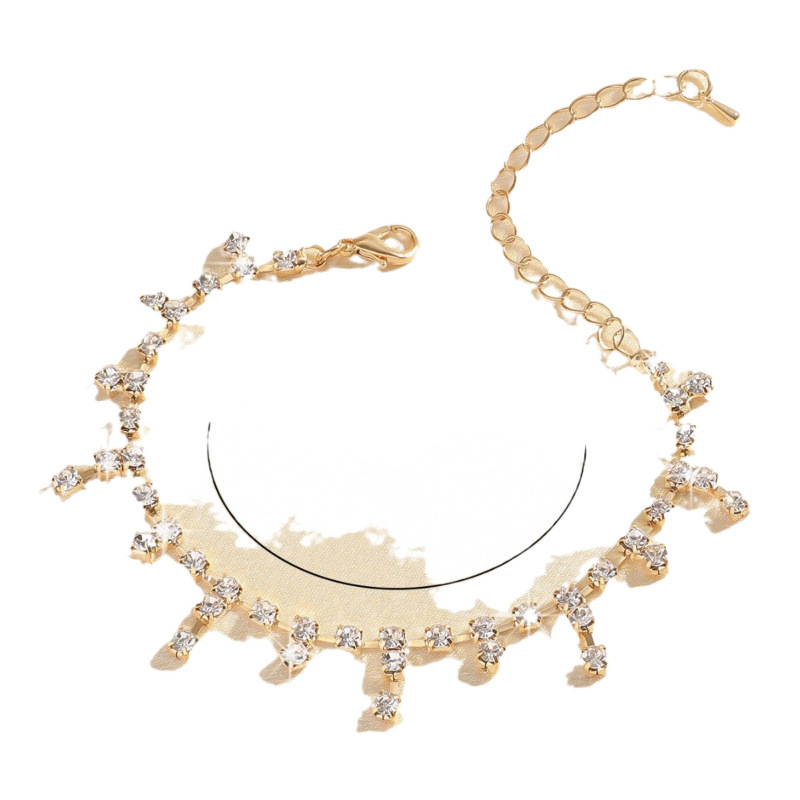 gioielli di moda, gioielli per i piedi delle donne di moda di strada, gioielli alla caviglia in lega di strass da donna_voghion.com