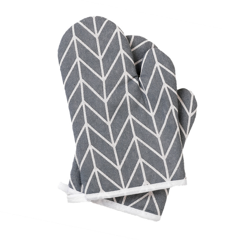 Guantes resistentes a altas temperaturas de algodón y lino para herramientas de cocina de horno de horno especial de aislamiento térmico guantes de microondas de aislamiento térmico