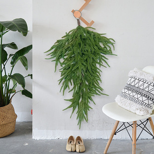 Cross-Border Artificial Vine Christmas Rattan Pe Upside-Down Velvet Nobelson Plastic Leaves Artificial Leaf Hanging Decorations