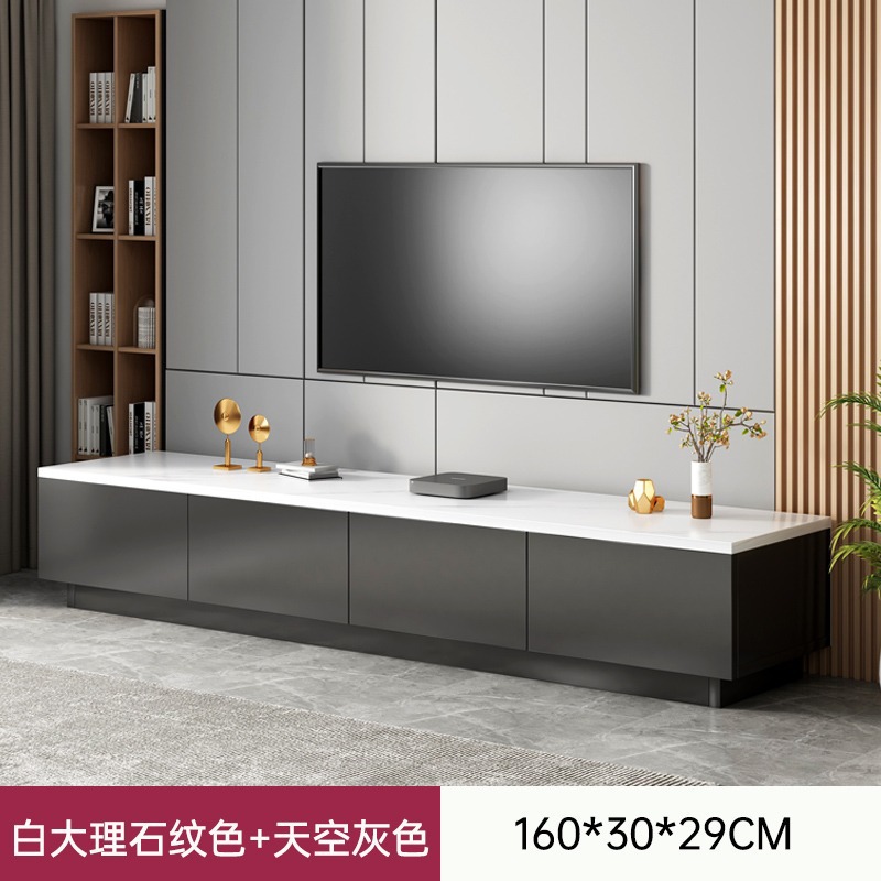 TV gabinete simple sala de estar moderna casa pequeño apartamento piso mesa nueva luz de lujo minimalista imitación roca placa TV gabinete