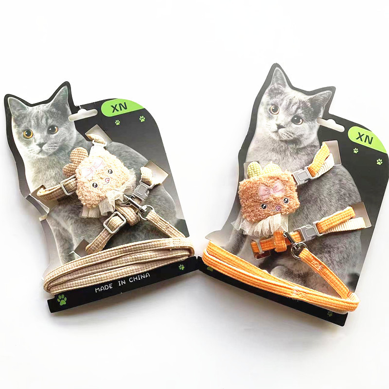 Huisdiervest Anti-ontsnapping Kattenlooptouw Borsttuig Buiten Speciale Kittenriem_voghion.com