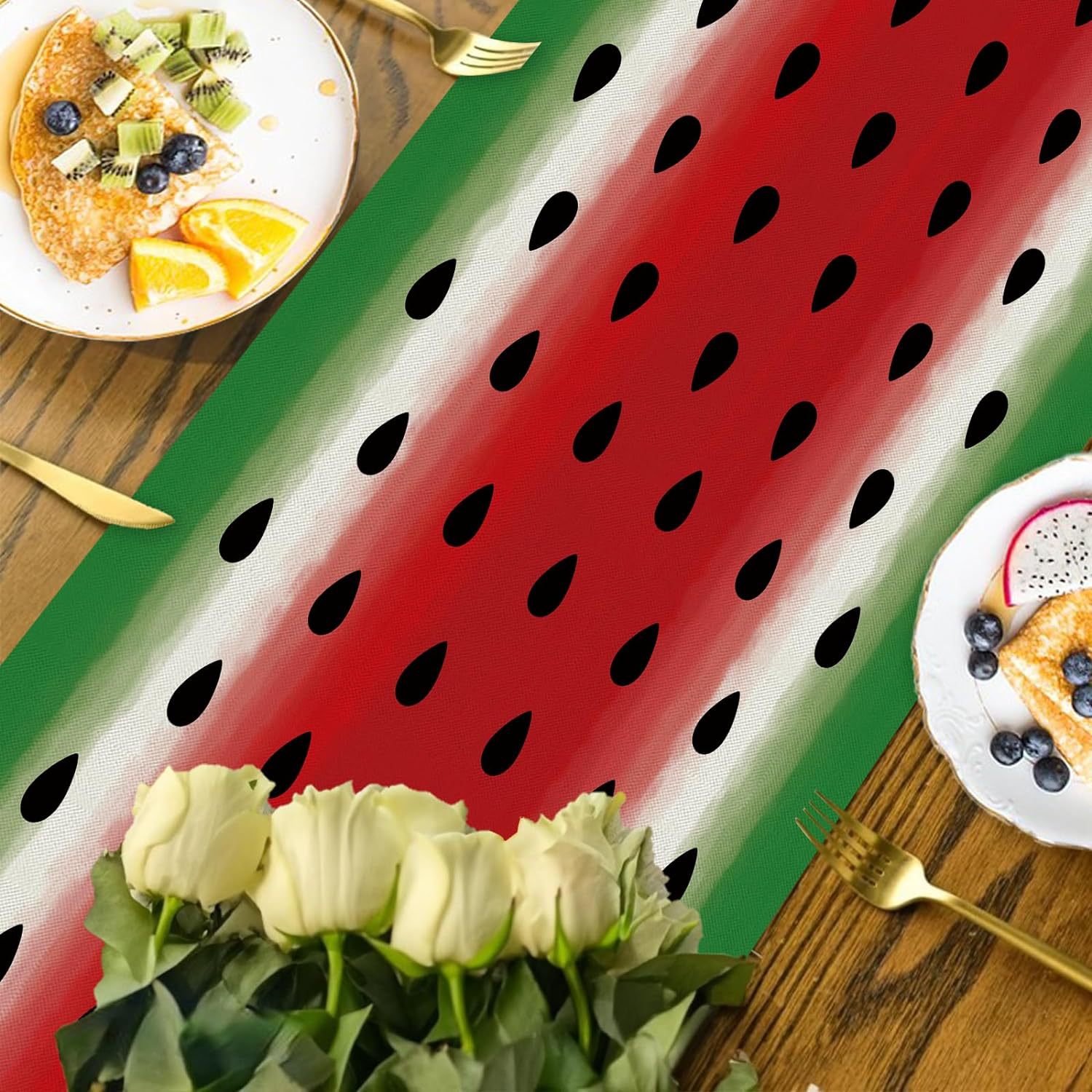 90g Weight Tablecloths Home Textiles & Decor Type Linen Material Letter, Fruit, Flower Pattern Simple Style Style Simple Style Letter Fruit Flower Linen Tablecloths 15