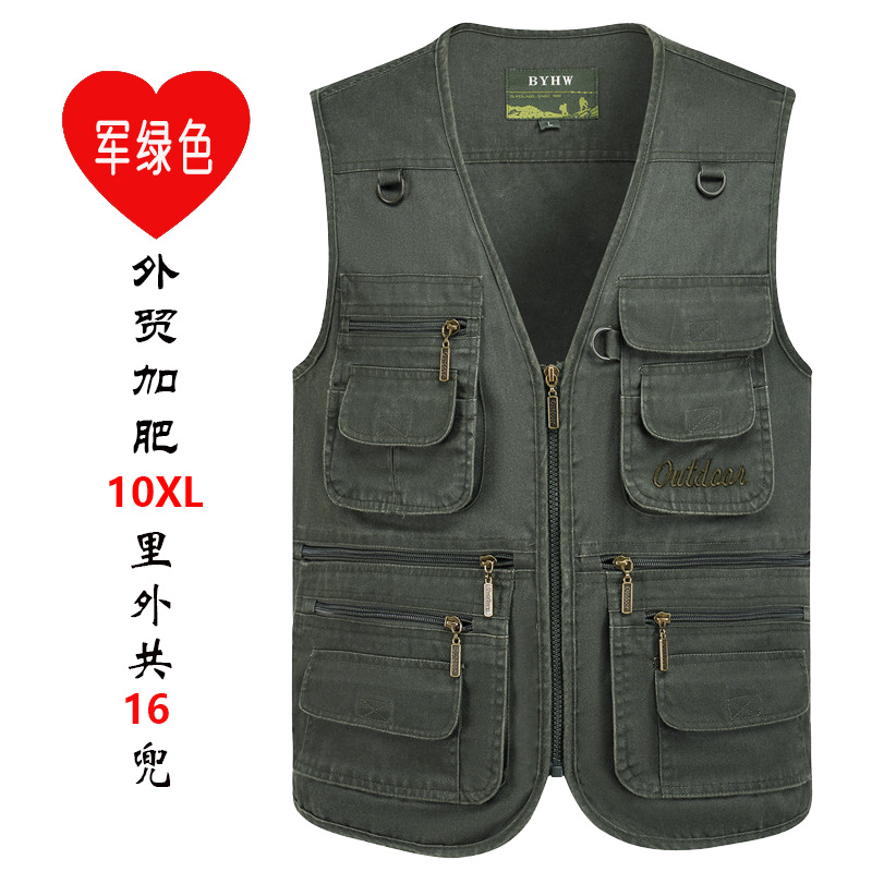 Cajá de verano delgado gran tamaño al aire libre multibolsillo chaleco de cámara reportero de pesca chaleco de herramientas de herramientas de caballo clip