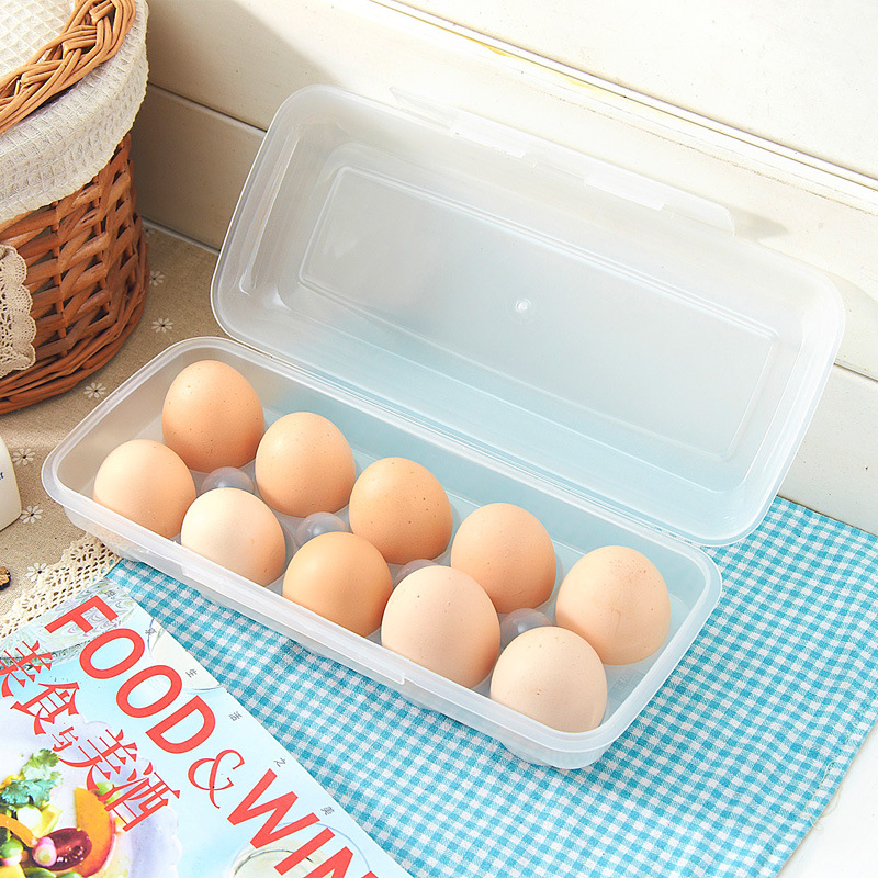 鸡蛋收纳盒防摔防震透明塑料鸡蛋盒冰箱保鲜侧面装蛋收纳盒鸡蛋盒