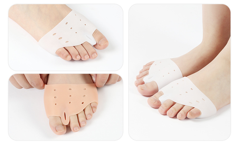 39g Weight 1 Pair Quantity Daily Occasion SEBS Material Solid Color Pattern Winter, Summer, Spring Season Unisex Gender Sebs Clip On Forefoot Sleeve Bunion Splitter Toe Forefoot Protectors