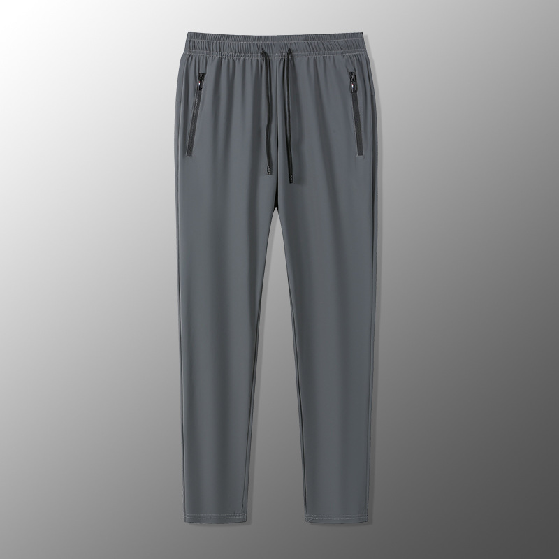 Summer silk thin quick dry breathable casual trousers