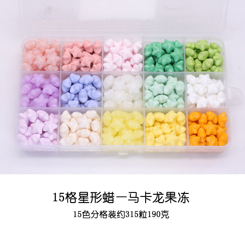 Juego de Perlas de Cera para Sellos de Estrella, 24 Rejillas, Serie de Colores Macaron, Perlas de Cera para Sellos de Pentagrama Baratas, Colores Mezclados