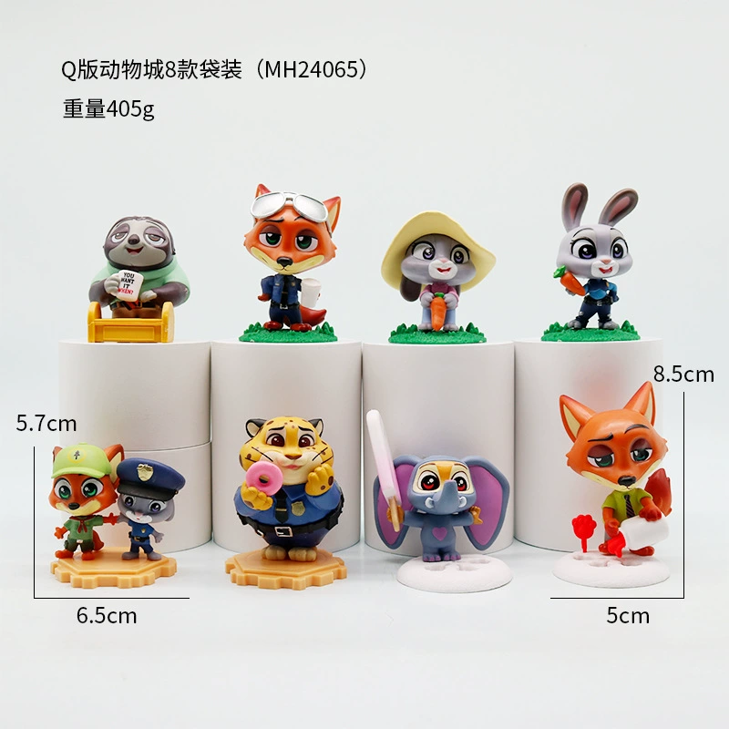 Трендовая серия Blind Box Зверополис 2 Мультфильм Аниме кукла Фигура лиса заяц тигр украшение игрушка