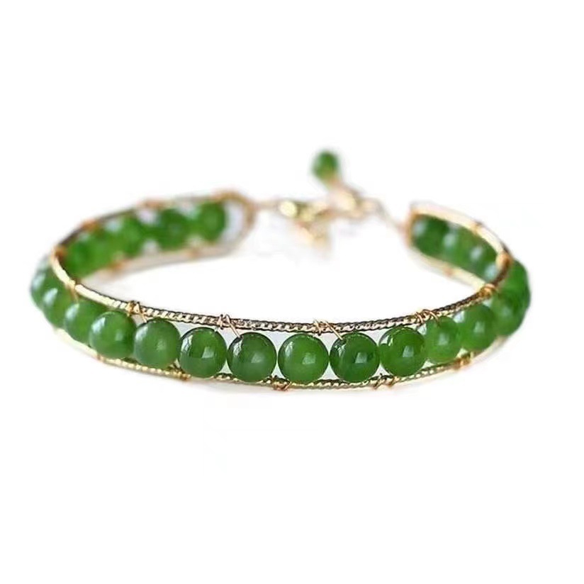 Bracciale avvolgente in filo di agata rossa naturale con cristallo a fragola, squisito bracciale regolabile in oro 14 carati con granato versatile_voghion.com